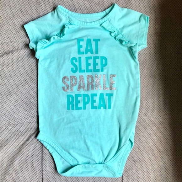 okie dokie Other - Eat Sleep Sparkle Repeat Onesie
